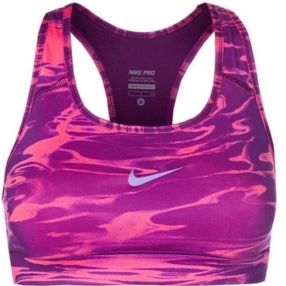 Nike Dri-Fit Sports Bra Coral Pink Purple Size Small Performance Pro Supportive - Picture 1 of 7
